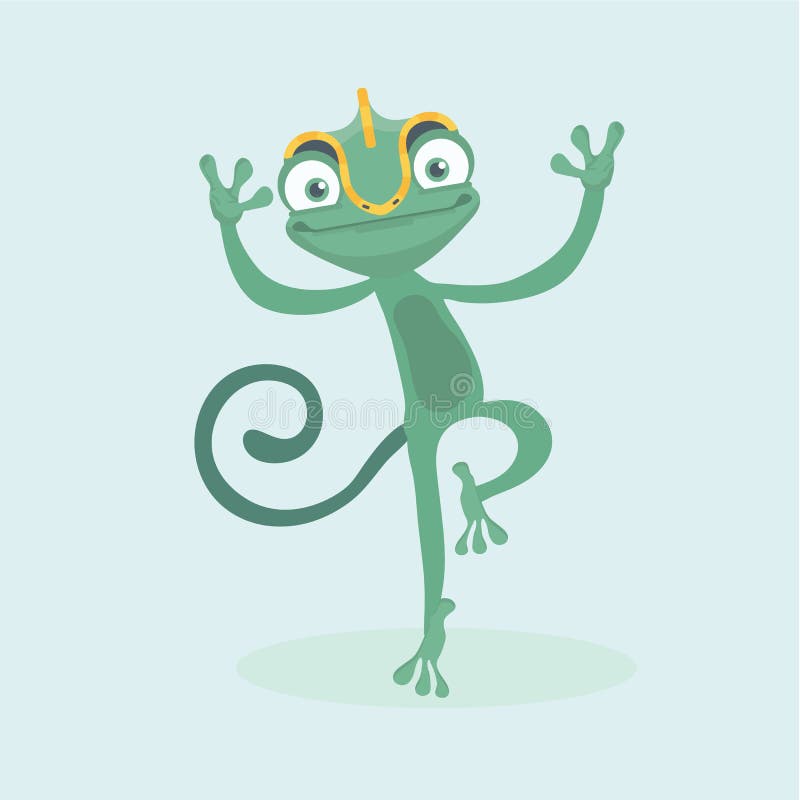 Cute chameleon on pastel background. Cute chameleon on pastel background.